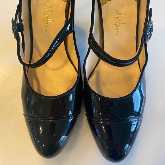 Cole Haan Platform Patent Leather Black MaryJane with Nike Air cushioning, CHIC - Picture 2 of 6